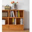 Bibliothèque en bois de cerisier avec tiroirs, aucun assemblage requis.