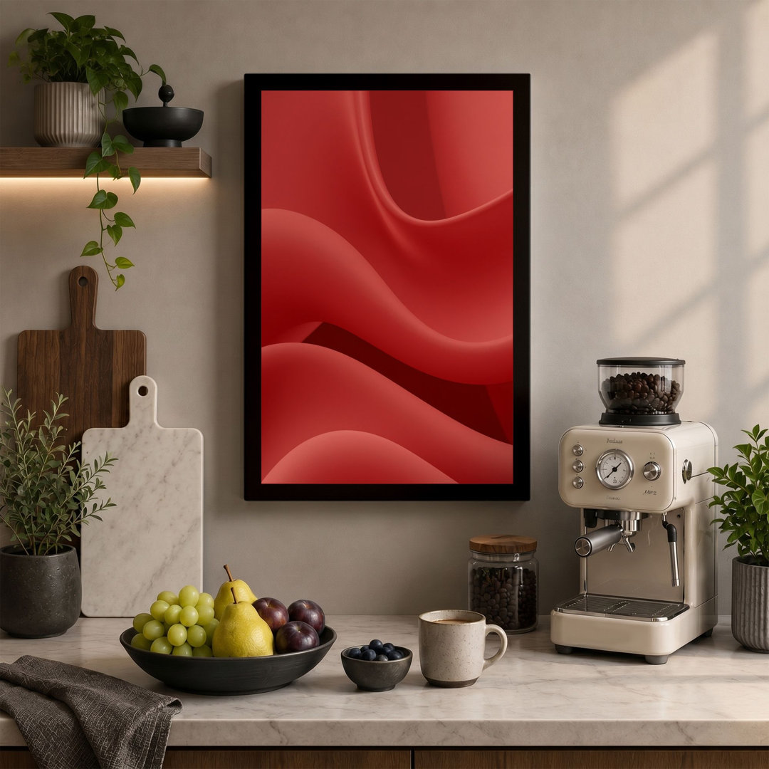 Flowing Waves Abstract - Wrapped Canvas