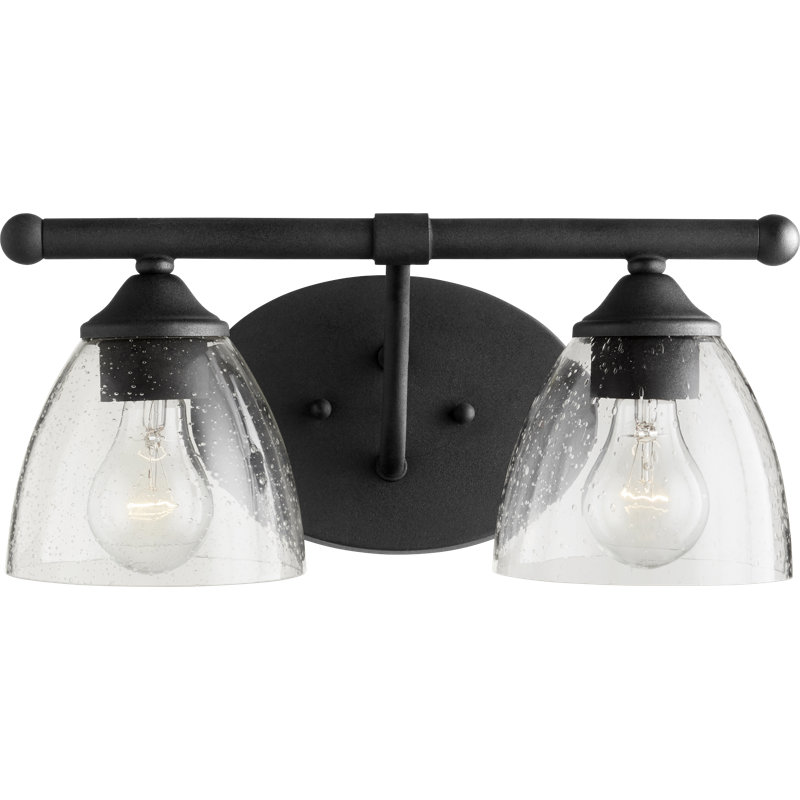 Éclairage pour meuble-lavabo à intensité variable 2 lumières avec éclairage transparent/martelé Polito