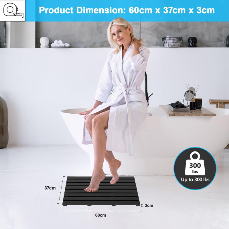 Relma Bamboo Non-Slip Shower Mat