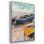 Trois bateaux de pêche à l'Eretrat par Monet, reproduction sur toile 3 pièces-2027358219-2027358218