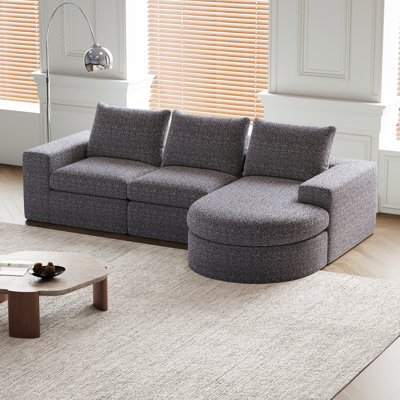 Canapé modulaire en chenille 2 pièces