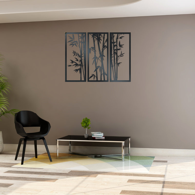 Wall Decor on Metal, Black