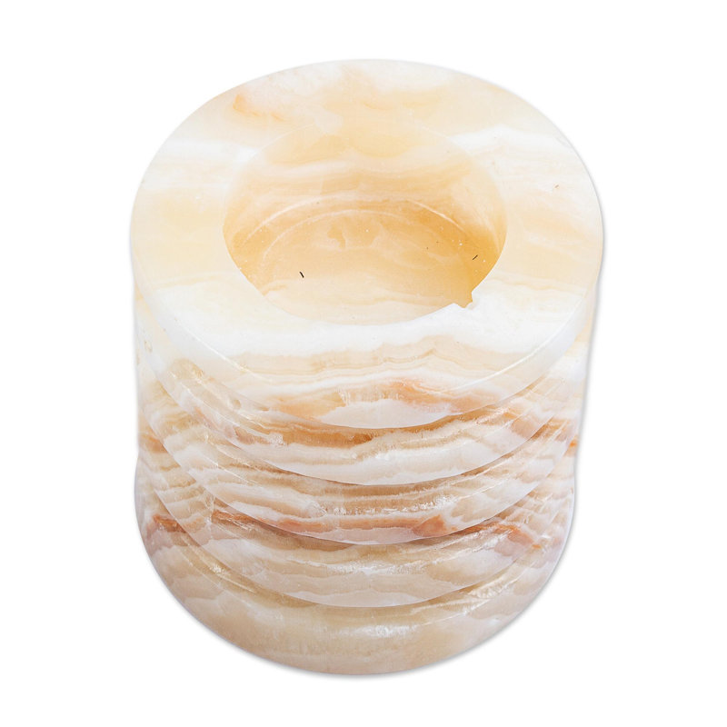 Porte-bougie en onyx Orren Ellis