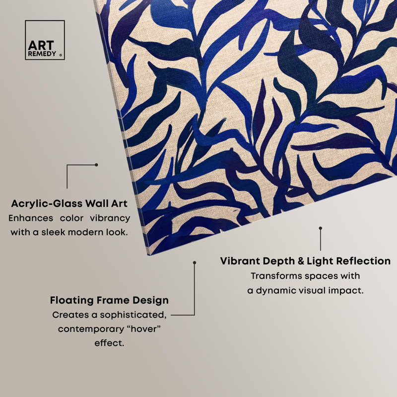 Imprimé acrylique Seaweed Blue Decor par Art Remedy, H 20 po x l 16 po