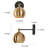 Lateefah-A 1 - Light Dimmable Modern Black/Brass Armed Sconce
