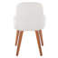 Chaise en similicuir blanc noyer - design contemporain, pieds courbés, rembourrés pour plus de confort, utilisation à l'intérieur, capacité de 250 lb chacun, bois d'assemblage requis, cuir, siège confortable, capacité,