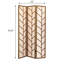 Jute Linen 3 Screen - Soften Room Corners With Style Modern Walnut And Create An Elegant Atmosphere