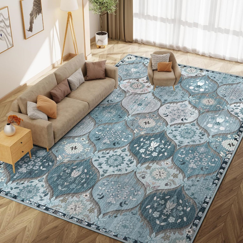Rectangle 200 cm x 300 cm Floral Area Rug