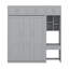 Lit escamotable avec bureau, armoire supérieure et tablettes de rangement, lit pliable peu encombrant-1128097597