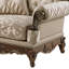Ensemble de salon en treillis 3 pièces beige et noyer-132209081