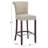 Bugbee Upholstered Linen Blend Counter Stool with Solid Wood Frame