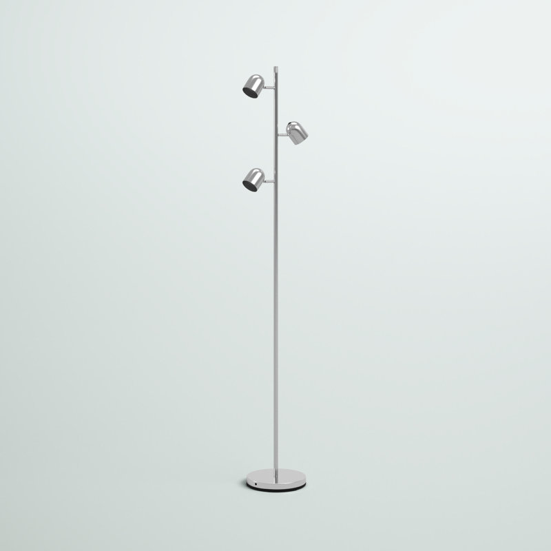 Girardi 63.25'' LED Tree Floor Lamp, Brushed Nickel