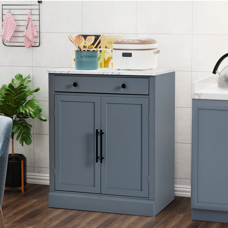 Armoire-bar 35,5 po avec garde-manger 35 po, Gris