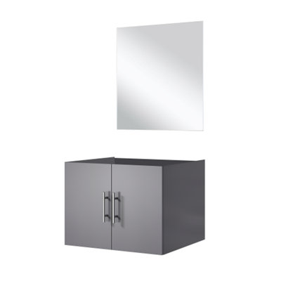 Meuble-lavabo simple.  et miroir