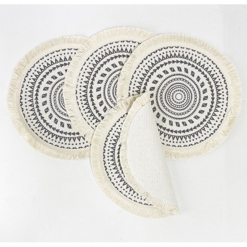 Napperon en coton 13 po Farhan, gris