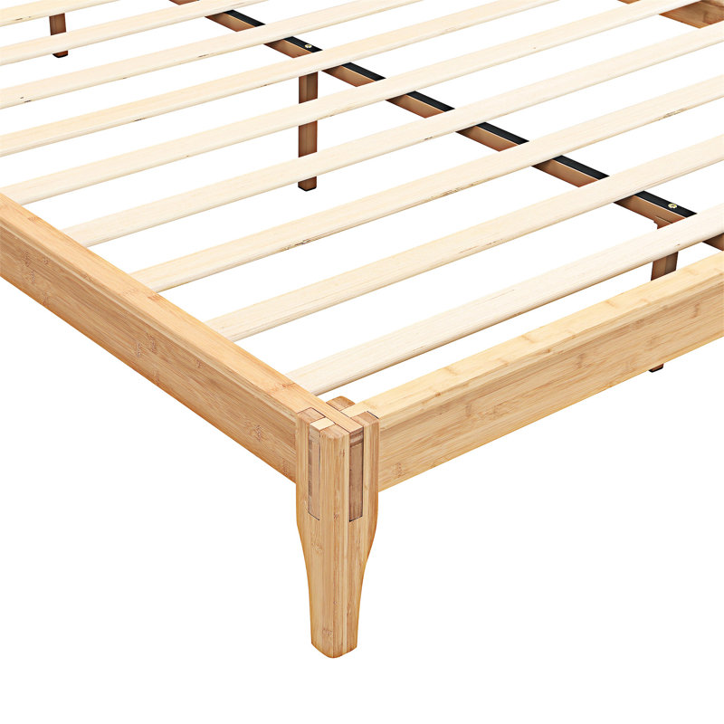 Wood Platm Bed Frame, Natural, Full