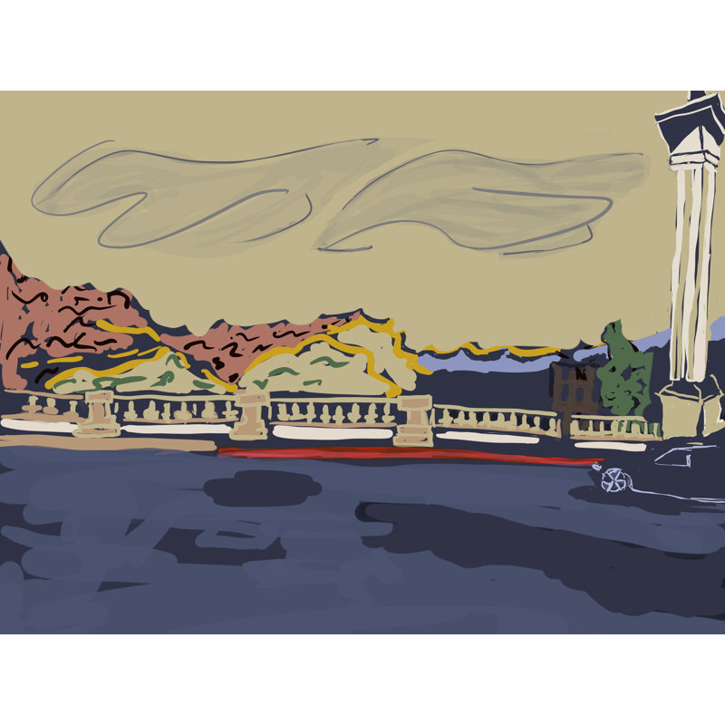 Elysian Park Print by Deborah Blum, 31.25" W x 25.25" H