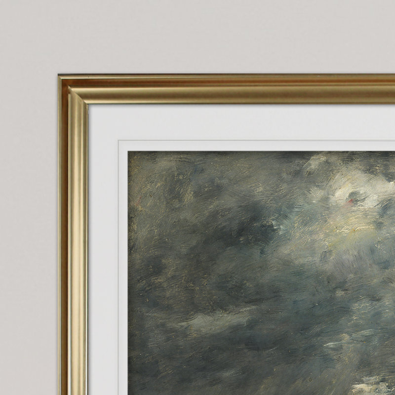 «The Beach at Trouville» par Claude Monet, impression, H 20 po x l 24 po x P 1,5 po, Or