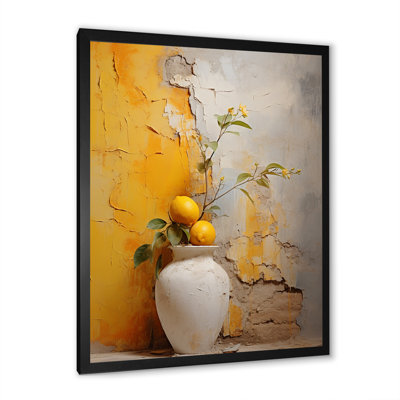 Minimalisme, poteries jaunes II sur toile