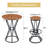 Industrial Style Bar Set with Walnut Wood Grain Top-1566711832
