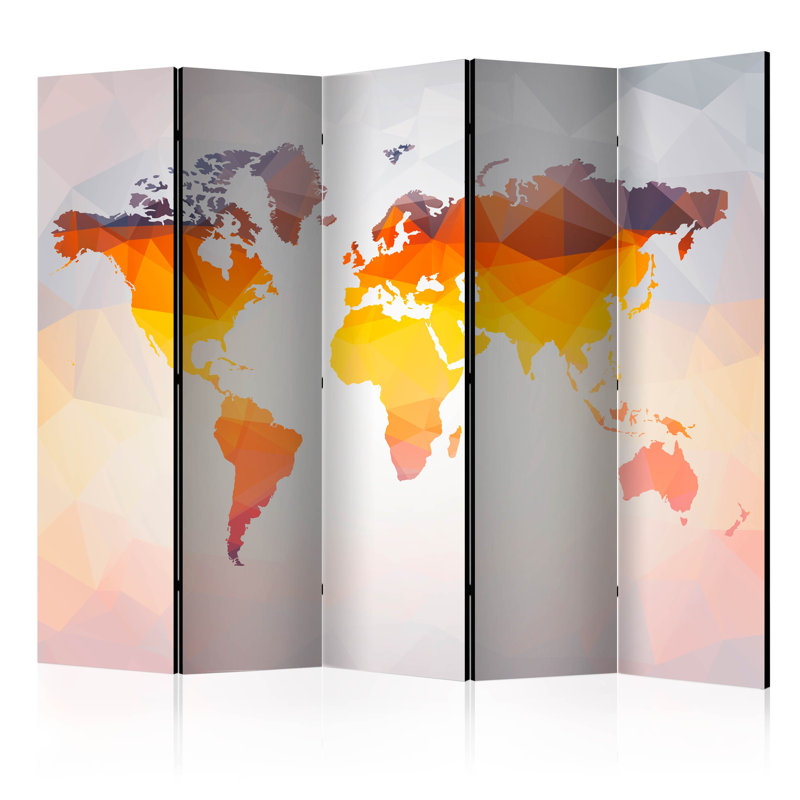 225cm W x 172cm H 5 - Panel Acoustic Room Divider Folding Room Divider