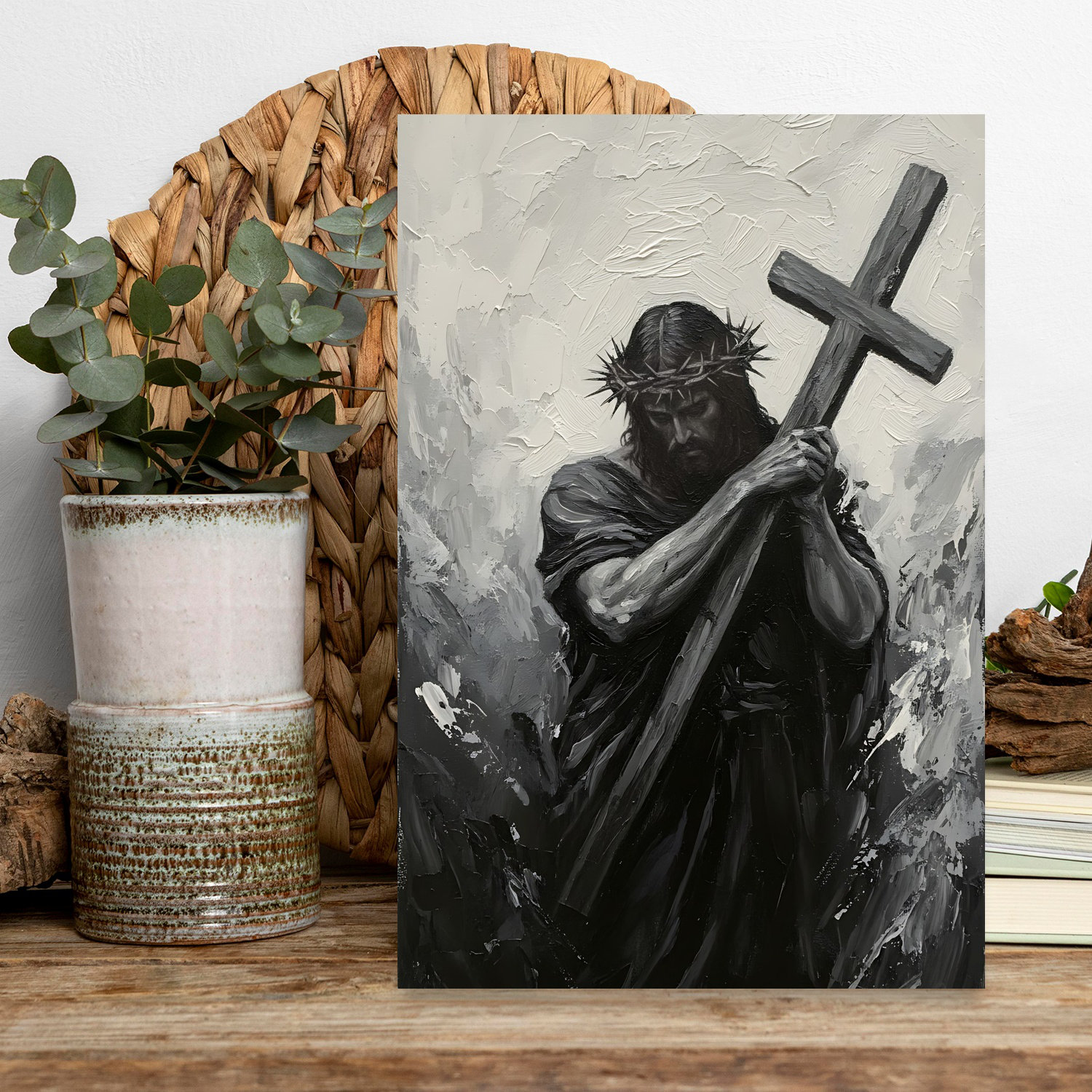 Latitude Run® Jesus Christ Abstract Contemporary Landscape Nature Wall ...