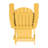 Bayfield All Weather 2 Slat Adirondack Chair with Poly Resin Wood and Stainless Steel Hardware-88681502