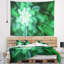 Tapisserie florales et larges pétales de fleurs exotiques vert-28497652