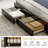 Bed Frame With Hidden Storage Headboard & Drawers, Upholstered Platform Bed With Led Lights, Type-C Charging Station, No Box Spring Needed, Solid Wood Slats-20985138-20985140