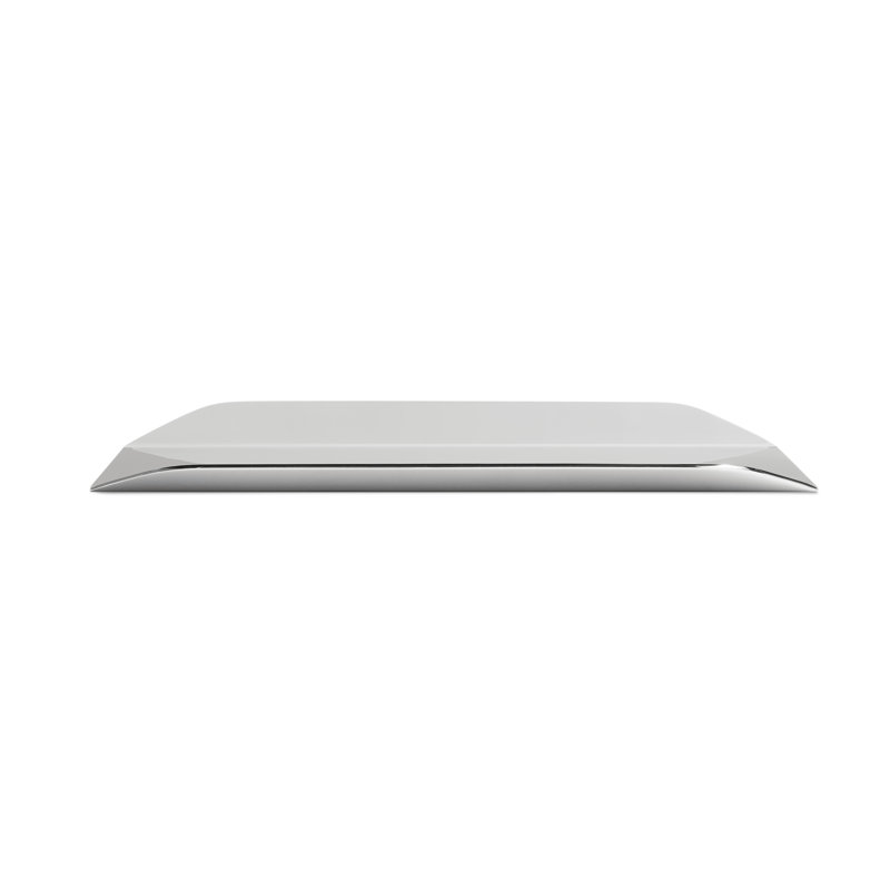 Twofold Stainless Steel Decorative Tray, Stainless, 1" H x 14" W x 9" D