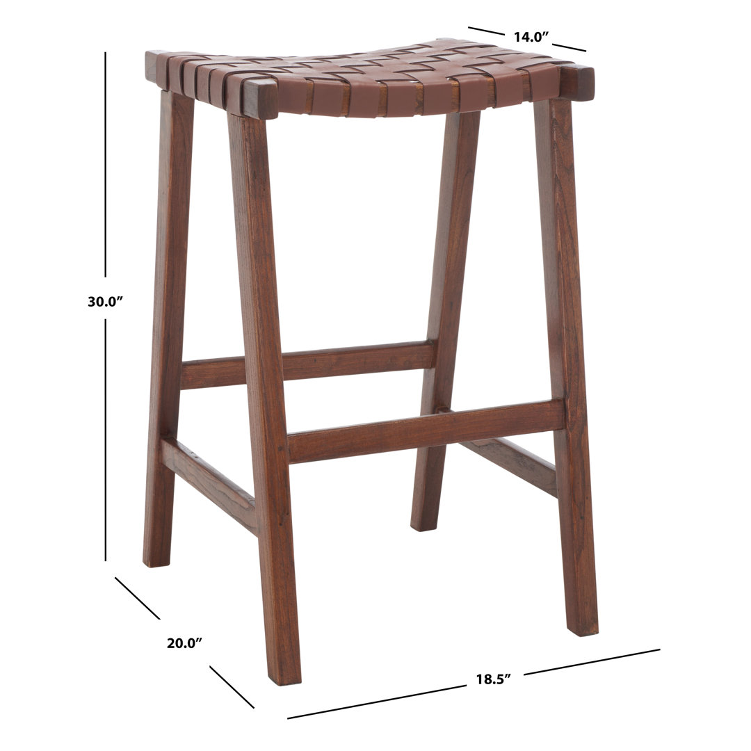Alston Backless Leather Bar Stool image 7