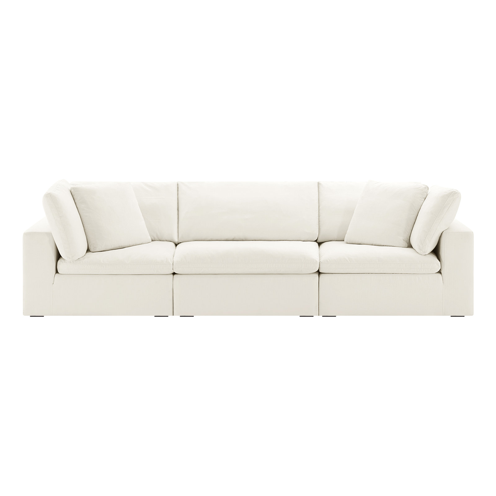 Calana Modular Sectional, Flannigan Cotton, 3 Piece