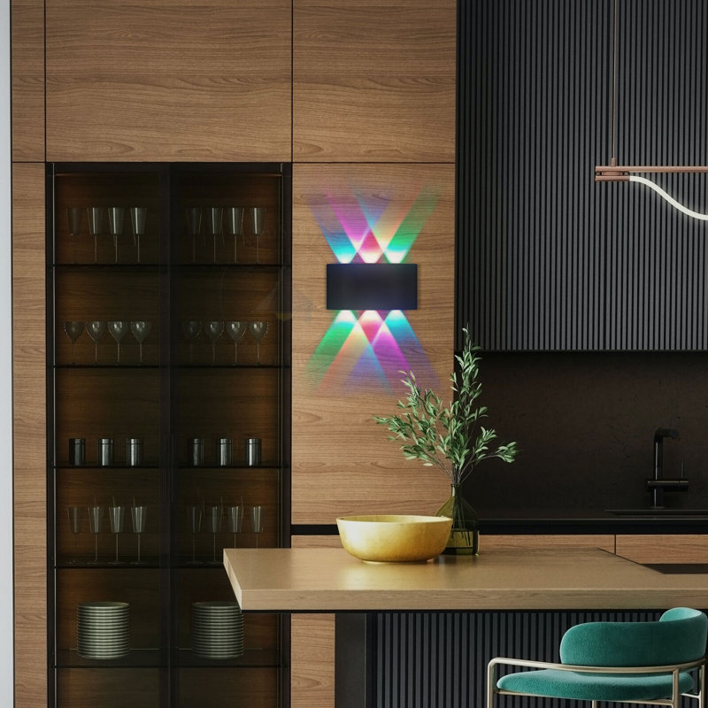 Aahyan Black 17cm H Integrated LED Outdoor Flush Mount