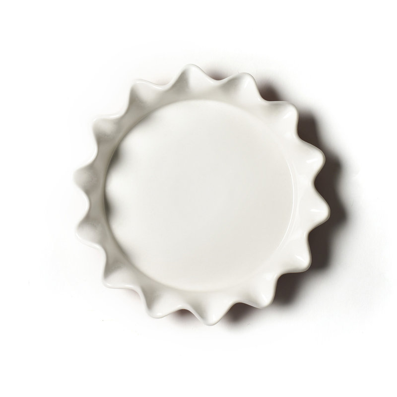 Stripe Ruffle 8 Pie Dish Red