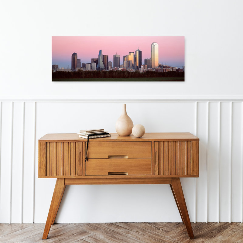 Twilight Dallas Texas USA by New Moon - Wrapped Canvas Panoramic Print, 30.48 cm H x 91.44 cm W