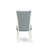 5 Piece Dining Room Furniture Set Includes a Round Kitchen Table with Pedestal and 4 Baby Blue Linen Fabric Parson Dining Chairs, Linen White-1173601164-1173601163-1173601175