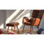 Fauteuil à oreilles et repose-pieds capitonné de 28,3 po de largeur Torianne-645425289