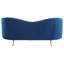 Causeuse capitonnée bleue-1160652001