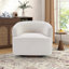 Fauteuil demi-tonneau pivotant de 29,7 po de largeur et moderne avec base en bois-1806137337