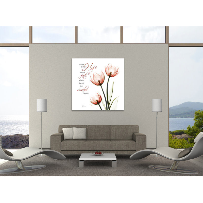 "Tulipsc68", toile tendue par Albert Koetsier, H 18 po x l 18 po x P 1,5 po