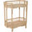 Manhattan 2-Tier Rattan Console Table With Dual Shelves, Handcrafted Natural Rattan Design