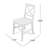 Gelacio Solid Wood Cross Back Side Chair-2082351671