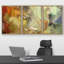 Vert, gris, jaune, peinture, tache, affichage, formes abstraites, illustrations, art moderne, bohème, coloré-98804040-98804041