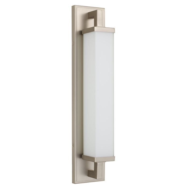 Barre d'éclairage intégrée pour meuble-lavabo à DEL, H 4,5 po x l 22 po x P 4 po, Nickel brossé