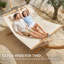 Outsunny Double Hammock 2-Person Extra Large Padded Swing Bed Cream White