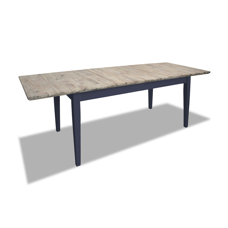 Bayou Solid Wood Dining Table, Navy Blue