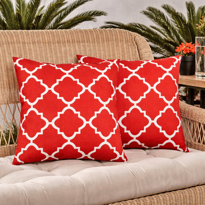 Outdoor Pillow 18" X 18" Set Of 2,Pillow Cover & Insert Throw Pillows For Garden, Porch, Poolside Furniture-