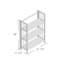 Bibliothèque étagère en bois massif H 38 "x l 27,5" Saruf-95599087-24120738