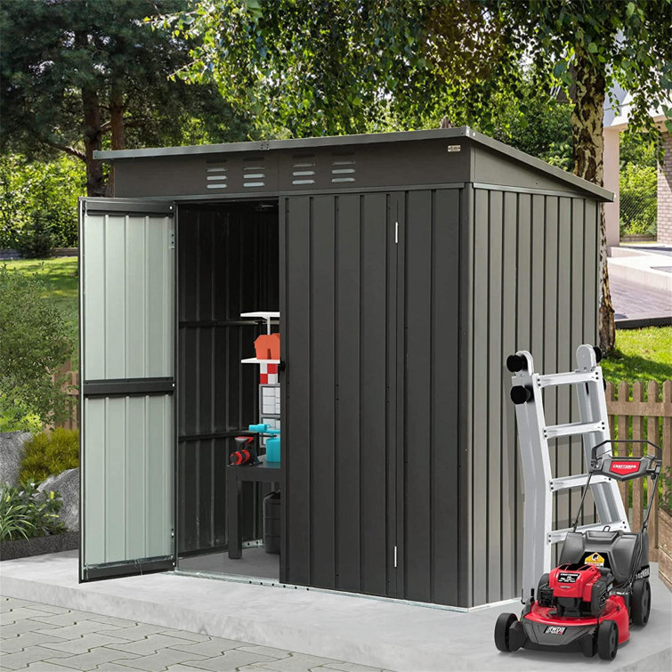 3 ft. W x 6 ft. D Metal Horizontal Storage Shed